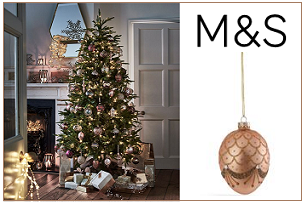 Идеи украшения новогодней елки от M&S
